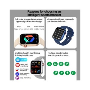 Reloj inteligente deportivo para hombre y mujer, pulsera con NFC, ECG + PPG, pantalla de 2023 pulgadas, control de ritmo cardíac