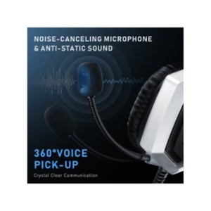 Auriculares LED con cable para juegos, audífonos sobre la oreja con micrófono, sonido envolvente, para PC, ordenador portátil, P