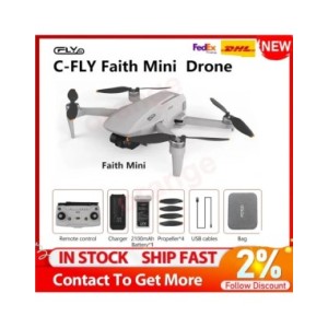 C-FLY Faith-Mini Dron 4K profesional con cámara HD, Wifi, de 3 ejes cardán, plegable, Motor sin escobillas, GPS, RC, cuadricópte