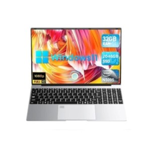 Ordenador portátil de 15,6 pulgadas para oficina, Notebook con pantalla 1080P, DDR4, 2TB, SSD, Windows 11 Pro, Intel N5095, 5G/2 Ordenador portátil de 15,6 pulgadas para oficina, Notebook con pantalla 1080P, DDR4, 2TB, SSD, Windows 11 Pro, Intel N5095, 5G/2