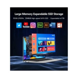 Ordenador portátil de 15,6 pulgadas para oficina, Notebook con pantalla 1080P, DDR4, 2TB, SSD, Windows 11 Pro, Intel N5095, 5G/2 Ordenador portátil de 15,6 pulgadas para oficina, Notebook con pantalla 1080P, DDR4, 2TB, SSD, Windows 11 Pro, Intel N5095, 5G/2