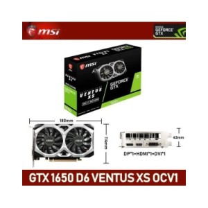 Tarjeta gráfica MSI GEFORCE GTX 1650 VENTUS XS OCV3, 4GB, 12nm, GDDR6, 128 bits, DVI, HDMI, DP, GPU, GTX1650, 4G, para videojueg Tarjeta gráfica MSI GEFORCE GTX 1650 VENTUS XS OCV3, 4GB, 12nm, GDDR6, 128 bits, DVI, HDMI, DP, GPU, GTX1650, 4G, para videojueg