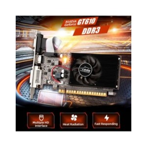 Tarjeta gráfica GT610, 1GB, 2GB, pantalla de vídeo de ordenador, 810MHZ, interfaz DDR3, piezas de repuesto para componentes de m