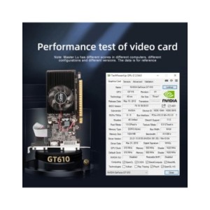 Tarjeta de vídeo GT610 para juegos, accesorios de repuesto para juegos de escritorio, interfaz HD VGA DVI, 810MHZ, DDR3, 1GB