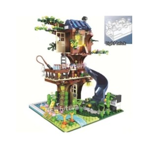 Bloques de construcción de casa del árbol para niños, ladrillos modernos, juegos de modelos clásicos, Kits para niños, juguetes 