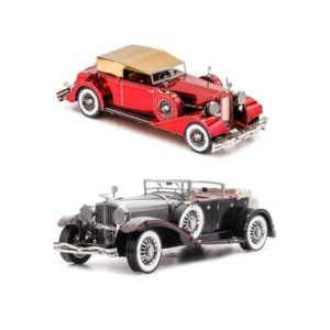 Rompecabezas de Metal en 3D para niños, maqueta de coche Retro clásico de Packard Twelve Duesenberg J, modelo de ensamblaje de c