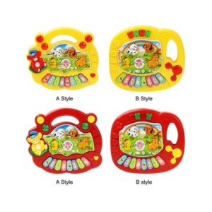 Juguete Musical con sonido de Animal para bebé, Teclado de Piano, instrumento Musical eléctrico intermitente, juguetes educativo