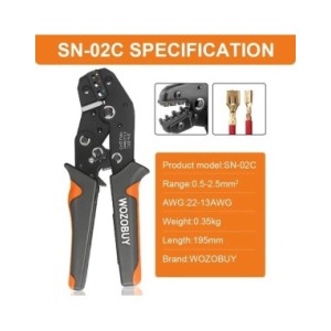 Alicates prensados para electricista, herramienta de prensado, abrazadera de Terminal eléctrico, Conector de prensado electrónic