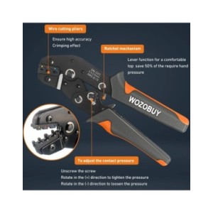 Alicates prensados para electricista, herramienta de prensado, abrazadera de Terminal eléctrico, Conector de prensado electrónic