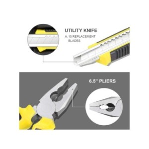 Juego de Herramientas para el hogar, Kit de herramientas de mano pequeñas de reparación General, estuche de almacenamiento para 