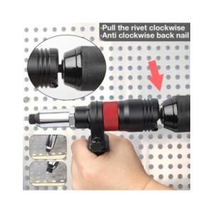 Adaptador de pistola eléctrica profesional para tuercas de remaches, herramientas de remachado inalámbrico automático con llave 
