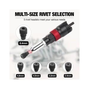 Adaptador de pistola eléctrica profesional para tuercas de remaches, herramientas de remachado inalámbrico automático con llave 