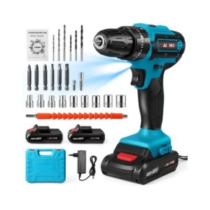 Taladro de impacto inalámbrico, destornillador eléctrico, martillo eléctrico, Mini taladro de mano, batería de iones de litio, h