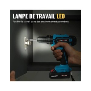 Taladro de impacto inalámbrico, destornillador eléctrico, martillo eléctrico, Mini taladro de mano, batería de iones de litio, h