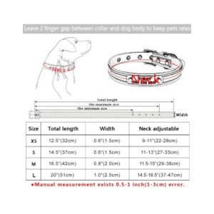 AiruiDog-Collar de cuero para perro, ajustable, personalizado, nombre de identificación para cachorro, grabado personalizado, XS