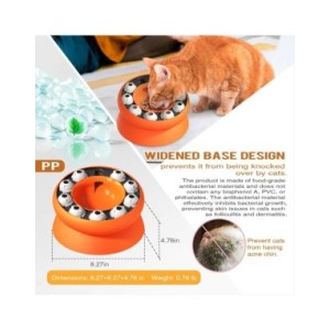 Cuenco de gato multifunción, juguete de rompecabezas con fugas de comida, alimentación lenta, mantiene el estómago del gato, dis
