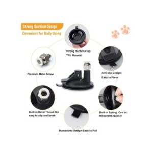 Varita de plumas para gatos, interactivo con superventosa juguete, desmontable, 2 piezas, recambios de plumas, Accesorios para g