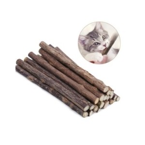Palo de mordedura de poligón de madera para gatos, juguetes para gatos, productos para mascotas, 10 unidades