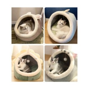 Cama plegable de dibujos animados para gato, cama lavable y extraíble para dormir profundamente, esterilla para perro pequeño, c