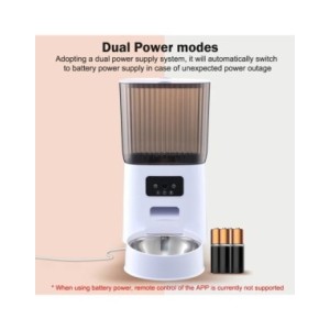 Alimentador automático para gatos con cámara HD, dispensador de comida interactivo inteligente para mascotas, temporizador, tazó