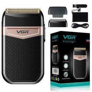 VGR-Afeitadora eléctrica recargable de 3 velocidades para Barba y pelo para hombres, máquina de afeitar de cabeza calva, Afeitad VGR-Afeitadora eléctrica recargable de 3 velocidades para Barba y pelo para hombres, máquina de afeitar de cabeza calva, Afeitad