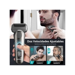 Kensen-Afeitadora eléctrica S20 para hombre, máquina de afeitar 3D flotante con cuchilla, lavable, tipo C, recargable por USB, p Kensen-Afeitadora eléctrica S20 para hombre, máquina de afeitar 3D flotante con cuchilla, lavable, tipo C, recargable por USB, p