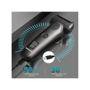 Kensen-Afeitadora eléctrica S20 para hombre, máquina de afeitar 3D flotante con cuchilla, lavable, tipo C, recargable por USB, p Kensen-Afeitadora eléctrica S20 para hombre, máquina de afeitar 3D flotante con cuchilla, lavable, tipo C, recargable por USB, p