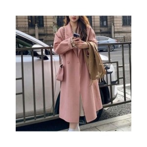 Abrigo de longitud media con doble bolsillo para mujer, abrigo elegante de doble botonadura con solapa de longitud media, cálido Abrigo de longitud media con doble bolsillo para mujer, abrigo elegante de doble botonadura con solapa de longitud media, cálido