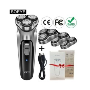 Afeitadora eléctrica para hombres afeitadora para hombres afeitadora SOEYE recortadora de barba 3D cuchilla flotante lavable cor Afeitadora eléctrica para hombres afeitadora para hombres afeitadora SOEYE recortadora de barba 3D cuchilla flotante lavable cor
