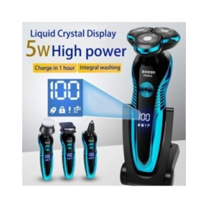 Afeitadora eléctrica lavable y recargable para hombres, máquina de afeitar de corte de pelo, recortadora de barba, uso Dual en s Afeitadora eléctrica lavable y recargable para hombres, máquina de afeitar de corte de pelo, recortadora de barba, uso Dual en s