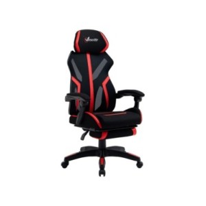 Vinsetto Silla Gaming Giratoria con Reposapiés Retráctil Silla de Oficina Reclinable Reposacabezas 65x65x119-129 cm Negro Rojo Vinsetto Silla Gaming Giratoria con Reposapiés Retráctil Silla de Oficina Reclinable Reposacabezas 65x65x119-129 cm Negro Rojo