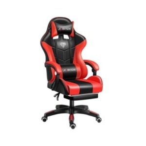 Silla ergonómica para juegos con reposapiés y función de masaje para una máxima comodidad Silla ergonómica para juegos con reposapiés y función de masaje para una máxima comodidad