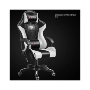 Silla ergonómica para juegos con reposapiés y función de masaje para una máxima comodidad Silla ergonómica para juegos con reposapiés y función de masaje para una máxima comodidad
