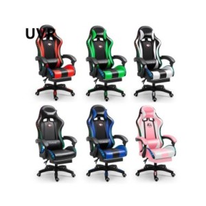 UVR-silla giratoria ajustable de alta calidad para Gaming, sillón ergonómico para ordenador, WCG, con reposapiés, seguro y durad UVR-silla giratoria ajustable de alta calidad para Gaming, sillón ergonómico para ordenador, WCG, con reposapiés, seguro y durad