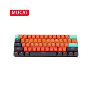 MUCAI-miniteclado mecánico MKA610 para juegos, USB, interruptor rojo, 61 teclas, Cable desmontable, para ordenador, PC y portáti MUCAI-miniteclado mecánico MKA610 para juegos, USB, interruptor rojo, 61 teclas, Cable desmontable, para ordenador, PC y portáti