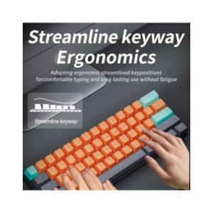 MUCAI-miniteclado mecánico MKA610 para juegos, USB, interruptor rojo, 61 teclas, Cable desmontable, para ordenador, PC y portáti MUCAI-miniteclado mecánico MKA610 para juegos, USB, interruptor rojo, 61 teclas, Cable desmontable, para ordenador, PC y portáti