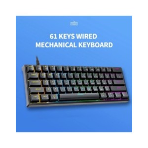 G101 Teclado mecánico con cable, retroiluminación RGB, PBT, inyección de dos colores, interruptor azul, teclado para juegos para G101 Teclado mecánico con cable, retroiluminación RGB, PBT, inyección de dos colores, interruptor azul, teclado para juegos para