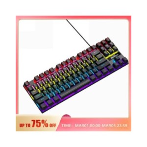 SKYLION-Teclado mecánico con cable K87, 20 tipos de iluminación colorida para juegos y oficina, para Microsoft Windows y Apple I SKYLION-Teclado mecánico con cable K87, 20 tipos de iluminación colorida para juegos y oficina, para Microsoft Windows y Apple I