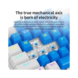 SKYLION-Teclado mecánico con cable K87, 20 tipos de iluminación colorida para juegos y oficina, para Microsoft Windows y Apple I SKYLION-Teclado mecánico con cable K87, 20 tipos de iluminación colorida para juegos y oficina, para Microsoft Windows y Apple I