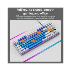 SKYLION-Teclado mecánico con cable K87, 20 tipos de iluminación colorida para juegos y oficina, para Microsoft Windows y Apple I SKYLION-Teclado mecánico con cable K87, 20 tipos de iluminación colorida para juegos y oficina, para Microsoft Windows y Apple I
