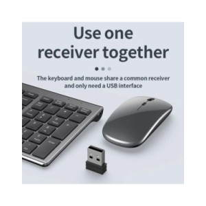 Jomaa-Juego de teclado y ratón Bluetooth para ordenador portátil, Combo de teclado y ratón inalámbrico, recargable, Delgado, USB Jomaa-Juego de teclado y ratón Bluetooth para ordenador portátil, Combo de teclado y ratón inalámbrico, recargable, Delgado, USB