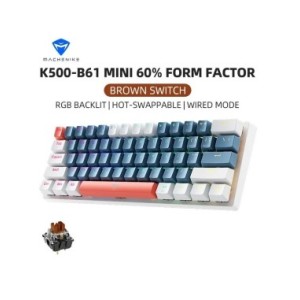 Machenike K500-B61 Mini Teclado Mecánico 60 Factor de Forma 61Teclas Teclado Gaming Con Cable Tecla Completa Retroiluminación R Machenike K500-B61 Mini Teclado Mecánico 60 Factor de Forma 61Teclas Teclado Gaming Con Cable Tecla Completa Retroiluminación R