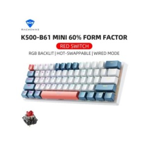Machenike K500-B61 Mini Teclado Mecánico 60 Factor de Forma 61Teclas Teclado Gaming Con Cable Tecla Completa Retroiluminación R Machenike K500-B61 Mini Teclado Mecánico 60 Factor de Forma 61Teclas Teclado Gaming Con Cable Tecla Completa Retroiluminación R