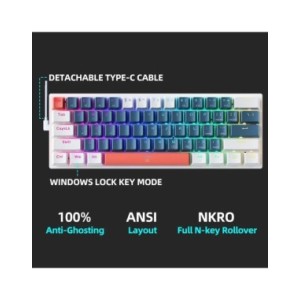 Machenike K500-B61 Mini Teclado Mecánico 60 Factor de Forma 61Teclas Teclado Gaming Con Cable Tecla Completa Retroiluminación R Machenike K500-B61 Mini Teclado Mecánico 60 Factor de Forma 61Teclas Teclado Gaming Con Cable Tecla Completa Retroiluminación R