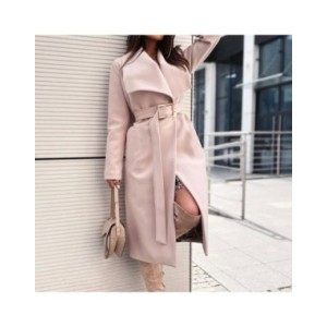 MUYOGRT-gabardina larga de lana para mujer, abrigo informal de manga larga con botones y cuello en V, ropa que combina con todo, MUYOGRT-gabardina larga de lana para mujer, abrigo informal de manga larga con botones y cuello en V, ropa que combina con todo,