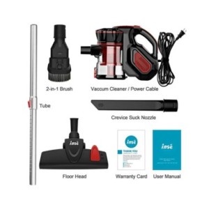 INSE-aspiradoras I5 con cable, aspiradora de mano con potente succión de 18Kpa, Motor de 600W, palo 4 en 1, para el hogar, alfom INSE-aspiradoras I5 con cable, aspiradora de mano con potente succión de 18Kpa, Motor de 600W, palo 4 en 1, para el hogar, alfom