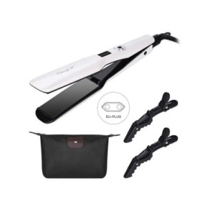 CkeyiN-alisador de pelo de cerámica de turmalina, plancha plana de calentamiento rápido con pantalla LCD, temperatura ajustable, CkeyiN-alisador de pelo de cerámica de turmalina, plancha plana de calentamiento rápido con pantalla LCD, temperatura ajustable,