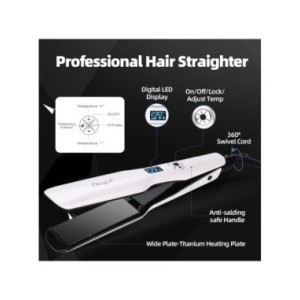 CkeyiN-alisador de pelo de cerámica de turmalina, plancha plana de calentamiento rápido con pantalla LCD, temperatura ajustable, CkeyiN-alisador de pelo de cerámica de turmalina, plancha plana de calentamiento rápido con pantalla LCD, temperatura ajustable,