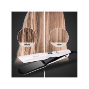CkeyiN-alisador de pelo de cerámica de turmalina, plancha plana de calentamiento rápido con pantalla LCD, temperatura ajustable, CkeyiN-alisador de pelo de cerámica de turmalina, plancha plana de calentamiento rápido con pantalla LCD, temperatura ajustable,