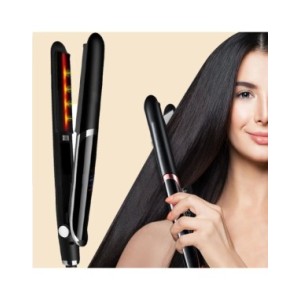 Plancha de pelo infrarroja 2 en 1 con pantalla Lcd, alisador rápido de iones negativos, rizador de pelo, plancha plana infrarroj Plancha de pelo infrarroja 2 en 1 con pantalla Lcd, alisador rápido de iones negativos, rizador de pelo, plancha plana infrarroj